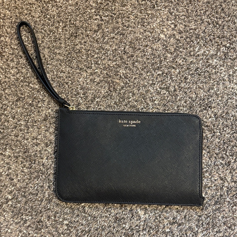 kate spade Black Leather Wristlet NWOT